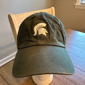 Michigan Spartan’s hat.